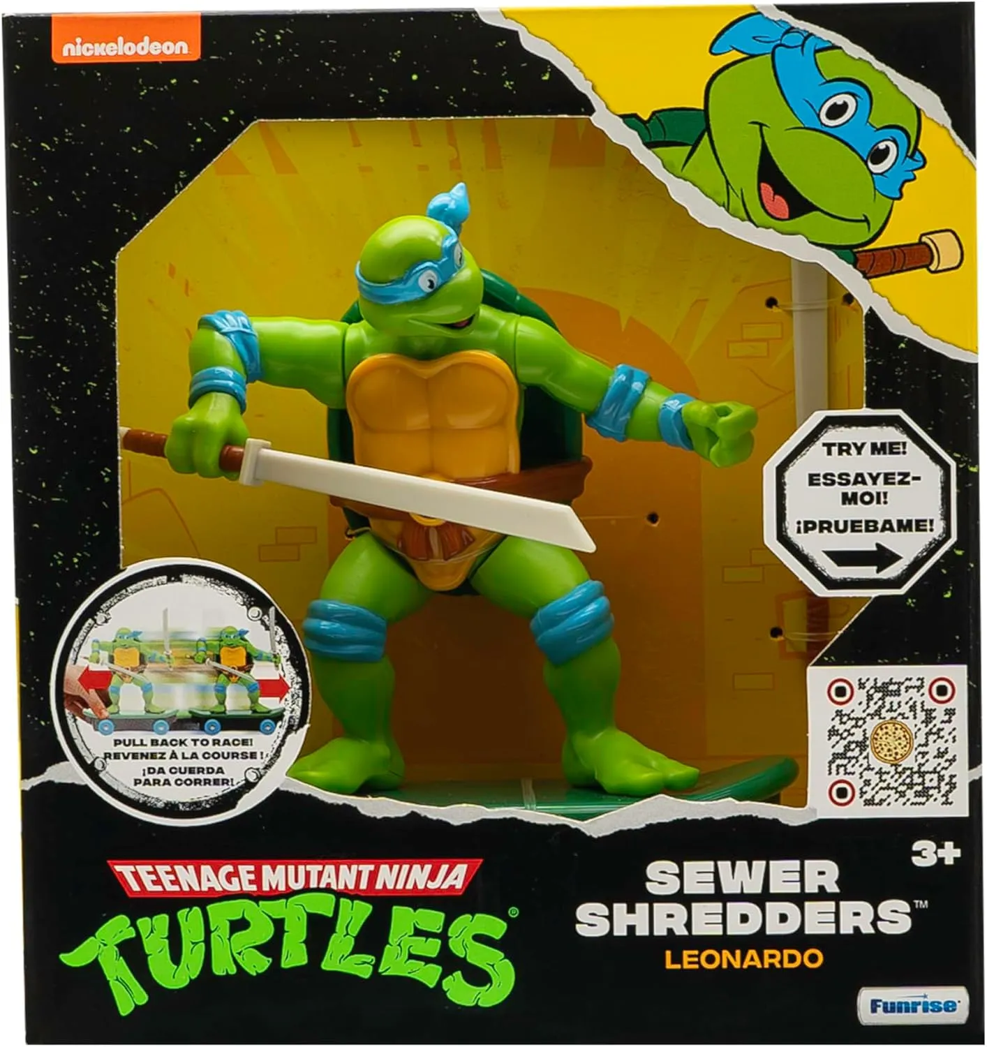 Teenage Mutant Ninja Turtles 5" Sewer Shredders Leonardo Classic Edition Ages 3  - Battle & Shred with Signature Katanas!