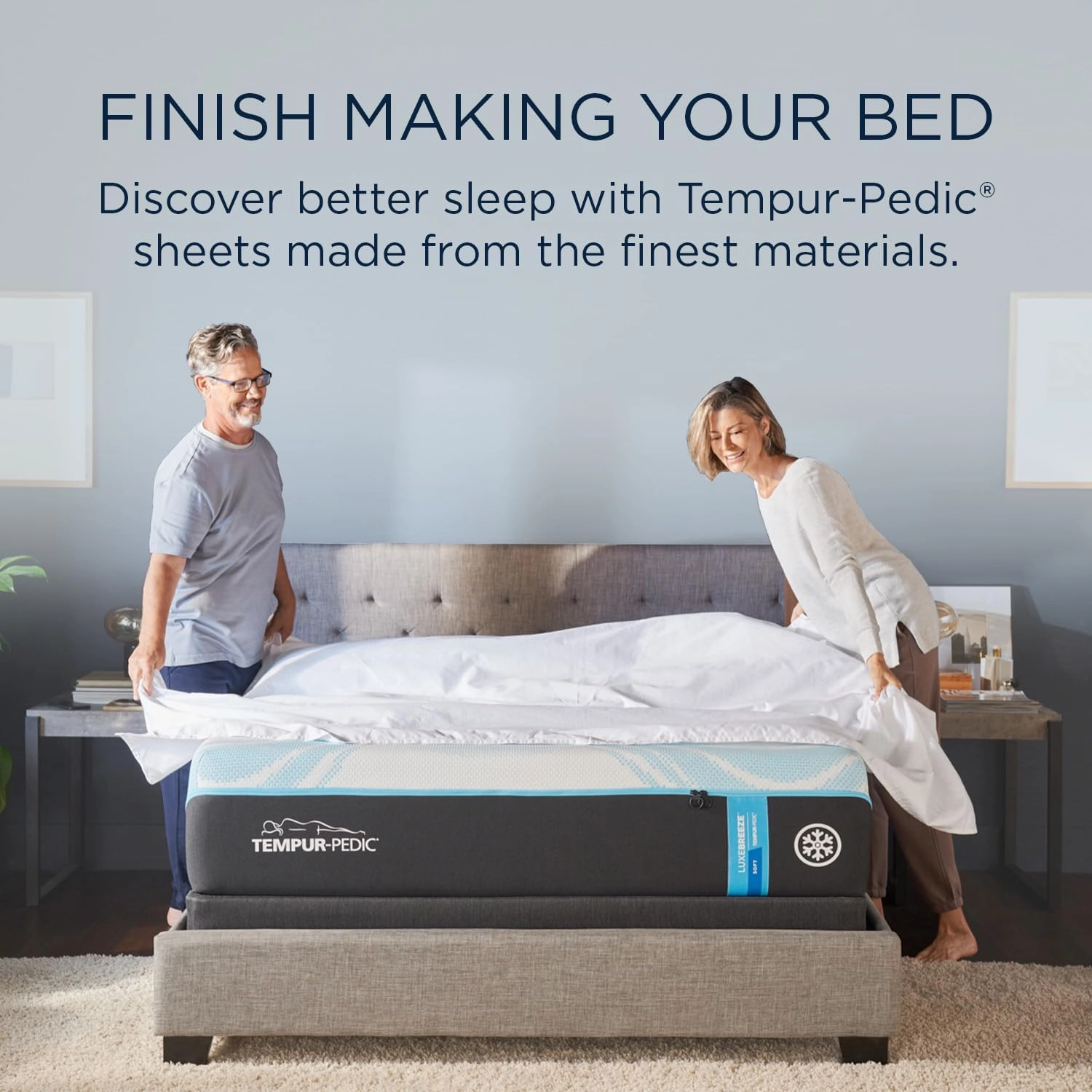 TEMPUR ProAir Sheet Set Cool Gray - Queen