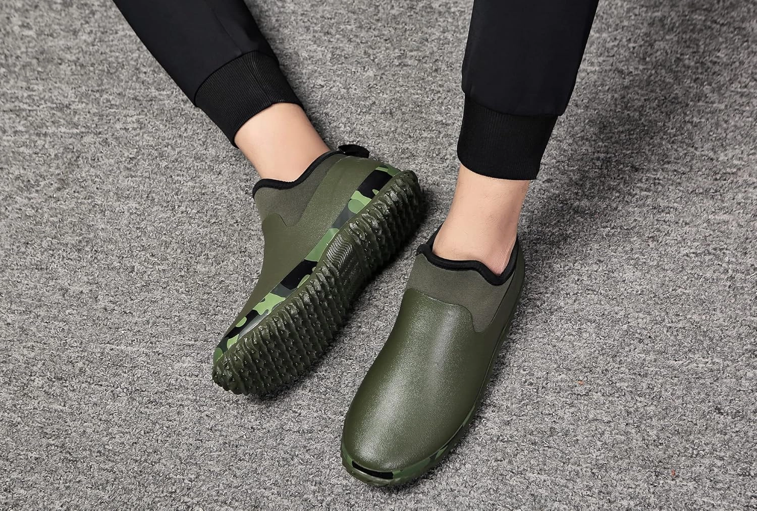 TENGTA Unisex Waterproof Garden Mud Shoes Mens Rubber Gardening Rain Boots for Women Car Wash Footwear