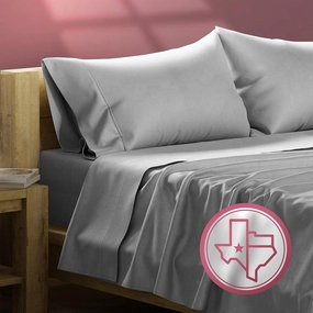 TEXAS LINEN CO. Egyptian Cotton Sheet Set - 800 TC 4 PC Dark Grey Queen Bedsheet for Queen Size Bed, Sateen Weave Luxury Hotel Sheets, Soft Cooling Sheets, 16" Deep Pocket (Fits Upto 18" Mattress)
