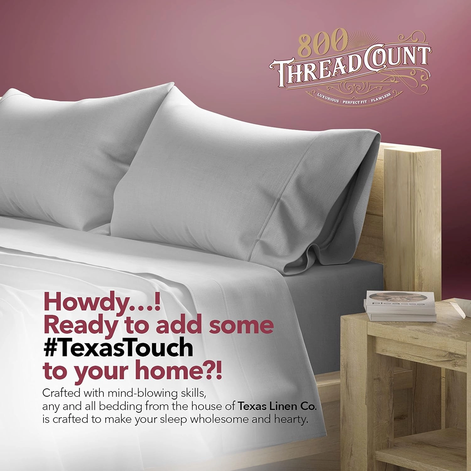 TEXAS LINEN CO. Egyptian Cotton Sheet Set - 800 TC 4 PC Dark Grey Queen Bedsheet for Queen Size Bed, Sateen Weave Luxury Hotel Sheets, Soft Cooling Sheets, 16" Deep Pocket (Fits Upto 18" Mattress)