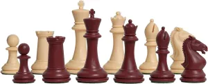 The House of Staunton - The Hastings Plastic Chess Set - Pieces Only - 3.875" King - Red & Natural