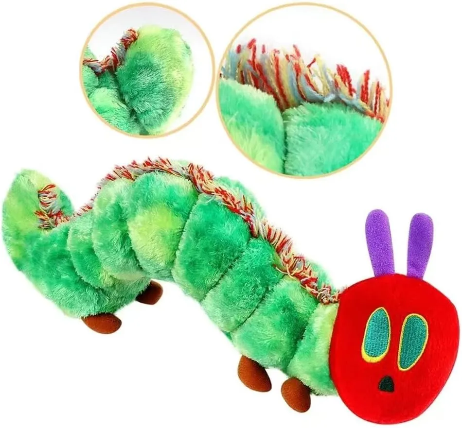 The Very Hungry Caterpillar Toy Plush Caterpillar Toys World of Eric Carle Stuffed Lovely Caterpillar Soft Pillow Home Decor Kids Gifts, 40CM