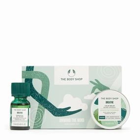 The Body Shop Duo Breathe Gift Set, For All Skin Types, 2-Piece Set, Includes Oil Blend and Balm