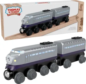 Thomas & Friends Wooden Railway Toy Train Kenji Push-Along Wood Engine & Cargo Car for Toddlers & Preschool Kids Ages 2  Years (Amazon Exclusive)