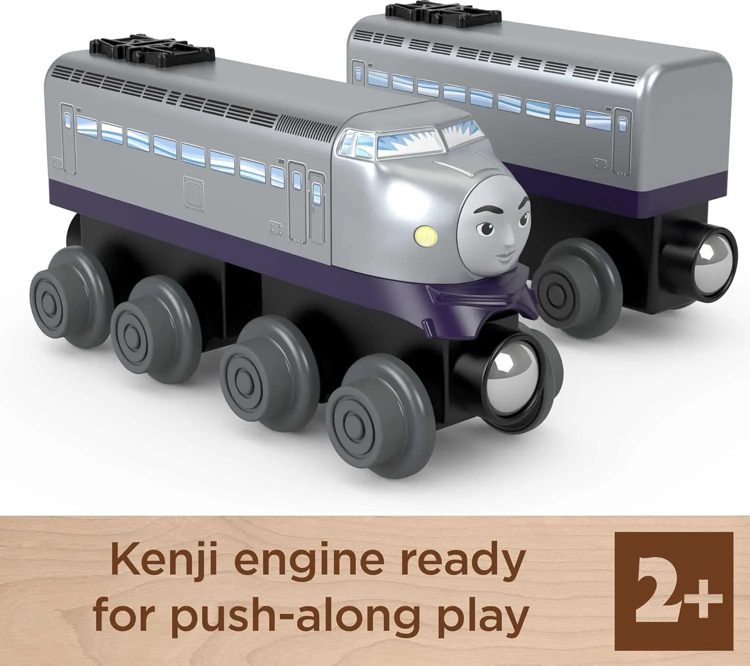 Thomas & Friends Wooden Railway Toy Train Kenji Push-Along Wood Engine & Cargo Car for Toddlers & Preschool Kids Ages 2  Years (Amazon Exclusive)