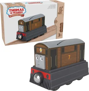 Thomas & Friends Wooden Railway Toy Train Toby Push-Along Wood Engine for Toddlers & Preschool Kids Ages 2  Years (Amazon Exclusive)