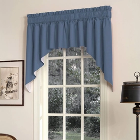 Thomasville At Home Cotton Duck Collection - Tailored Swag, P94, Rod Pocket Valance for Livingroom/Kitchen/Bath, 32x100 (1)