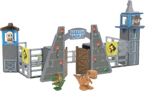 Tile Town Jurassic World Gate Escape Magnetic Tiles Building Set and Figures, Kids 3-5 , New Action Tiles for Action Play, Realistic Builds, STEM Creative Toy