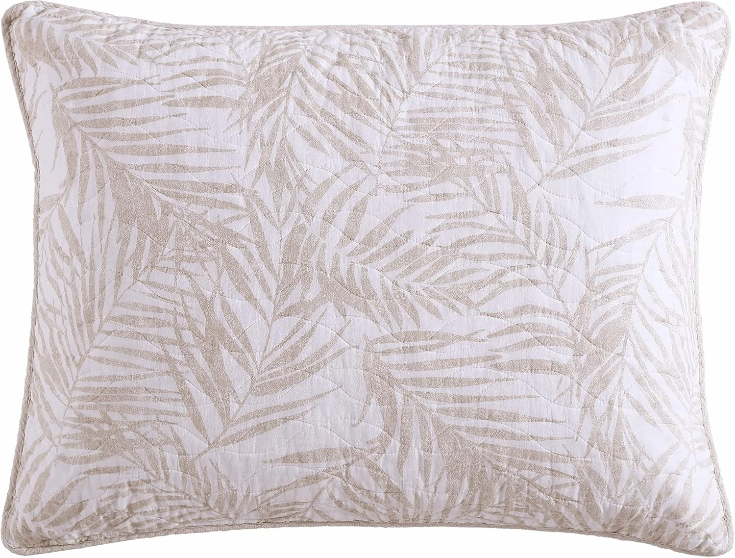Tommy Bahama - Queen Quilt Set, Reversible Cotton Bedding with Matching Shams, Soft All Season Bedspread, Coastal Bedding Set (Palmday Beige, Queen)
