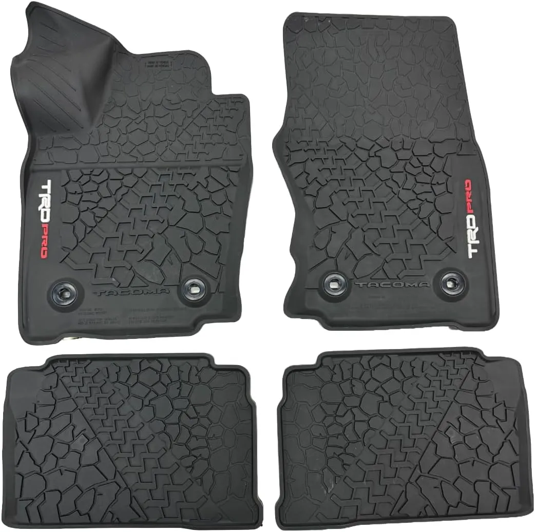 Toyota TRD PRO All-Weather Floor Liners, 4-Piece Set for 2024  Tacoma, Black