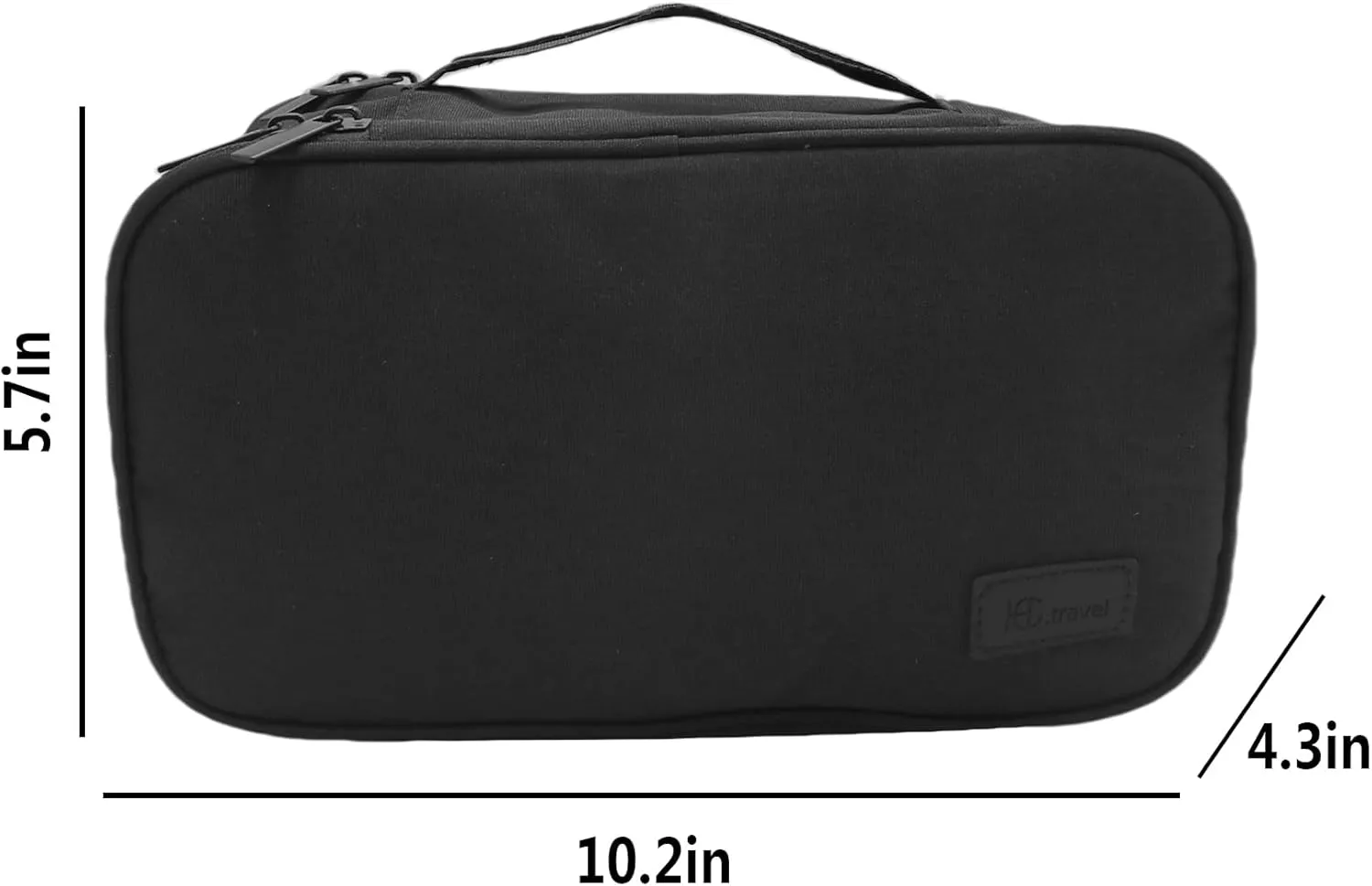 Travel Underwear Organizer Bag Packing Cube Storage Bag Recycled Polyester Lingerie Bra Socks Bag Toiletry Bag,Black 6#