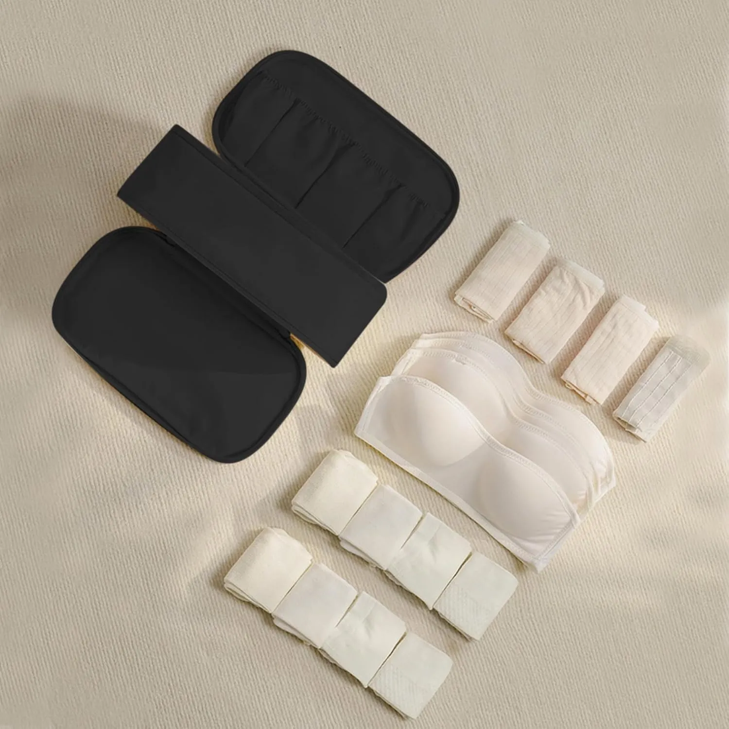 Travel Underwear Organizer Bag Packing Cube Storage Bag Recycled Polyester Lingerie Bra Socks Bag Toiletry Bag,Black 6#