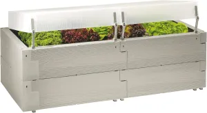 TRB2-20474 Exaco Polyethylene Planter Box Patio Growing Kit, Grey