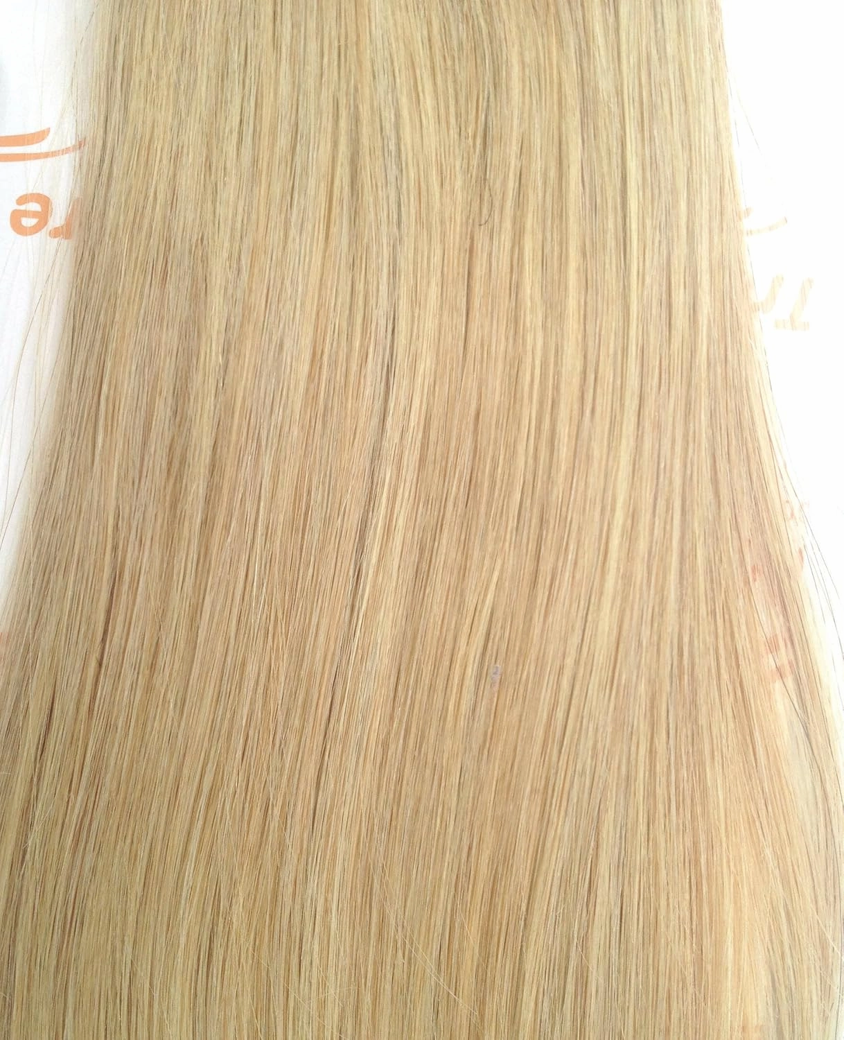 Tressmatch® 20”-22" Remy Human Hair Clip in Extensions Thick to Ends Champagne Blonde (#22) 9 Pieces Full Head Set [Set Weight:4.4oz/125grams) … …