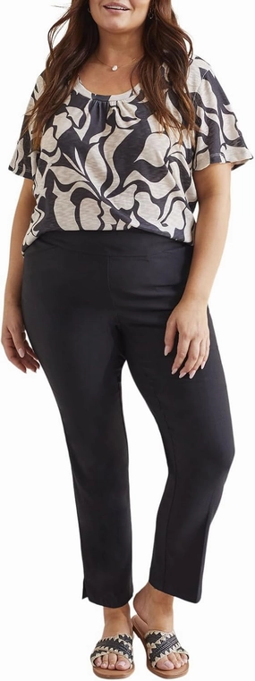 Tribal Women's Performance Stretch Pull on Slimming Ankle Pants