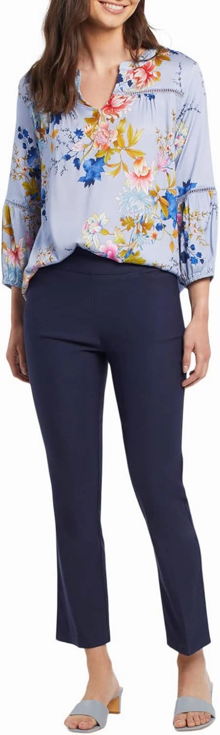 Tribal Women's Performance Stretch Pull on Slimming Ankle Pants