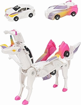 Ultimate Transforming Unicorn Car Toy - Collision to Magical Unicorns!2Pcs Transforming Car-Robot for Kids, Automatic Deformation of Magnetic Connections. Suitable for Boys and Girls Birthday