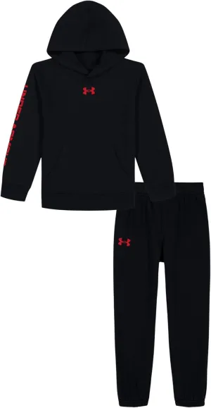 Under Armour boys Long Sleeve Logo Hoodie & Joggers Set, Ua Rival Hoodie Set