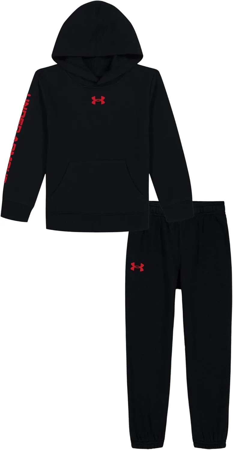 Under Armour boys Long Sleeve Logo Hoodie & Joggers Set, Ua Rival Hoodie Set