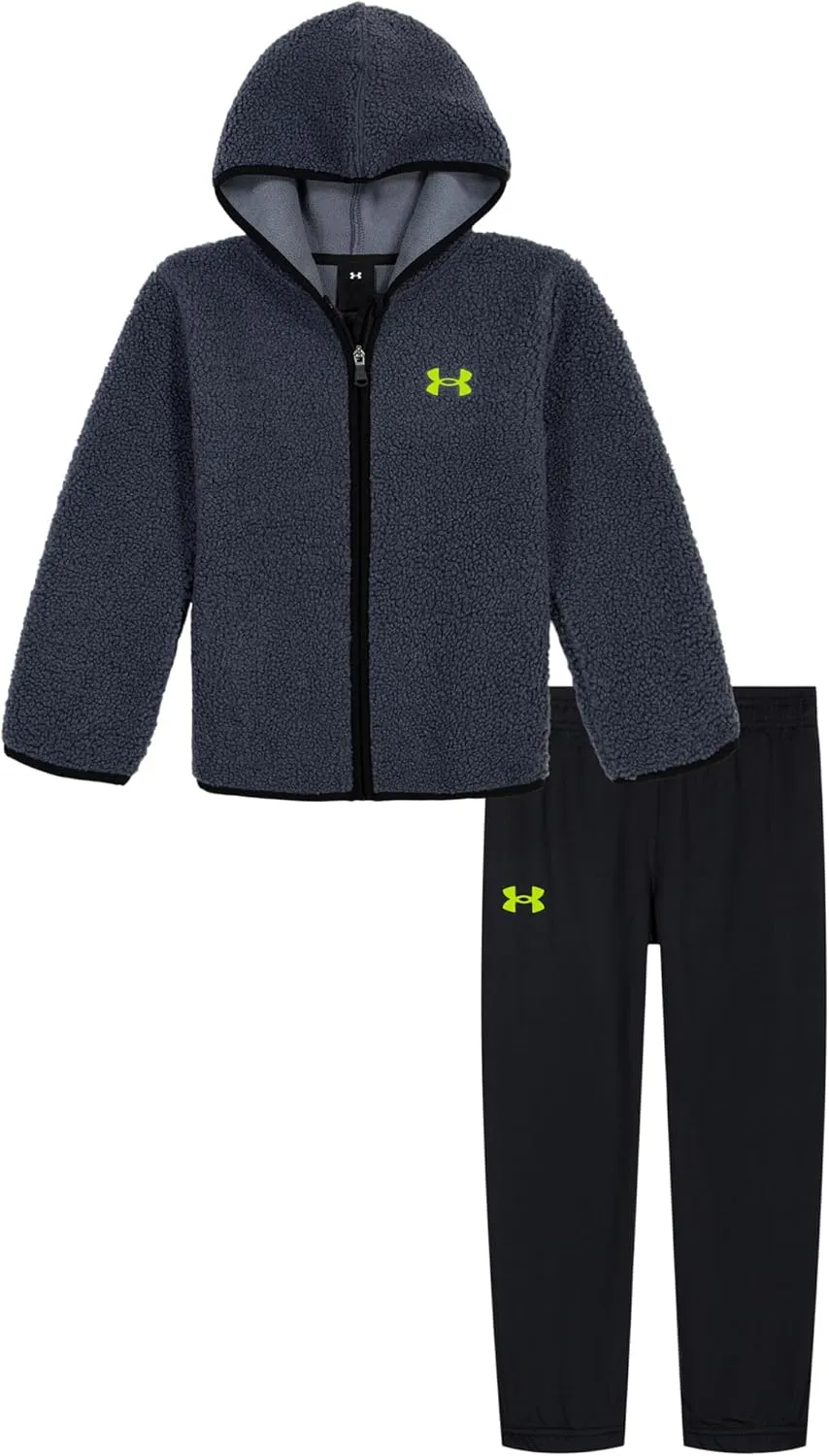 Under Armour boys Long Sleeve Logo Hoodie & Joggers Set