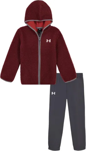 Under Armour boys Long Sleeve Logo Hoodie & Joggers Set