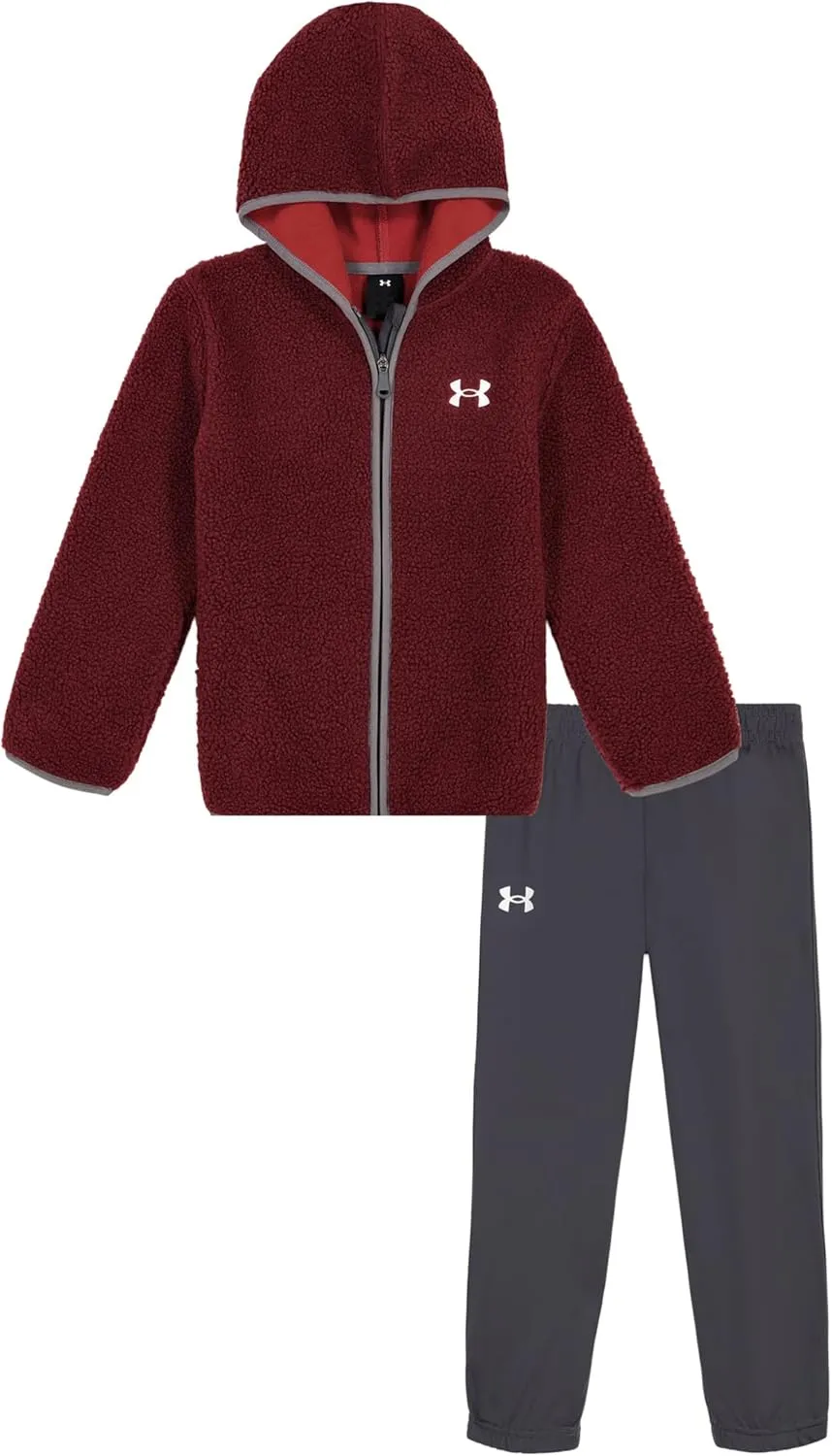 Under Armour boys Long Sleeve Logo Hoodie & Joggers Set