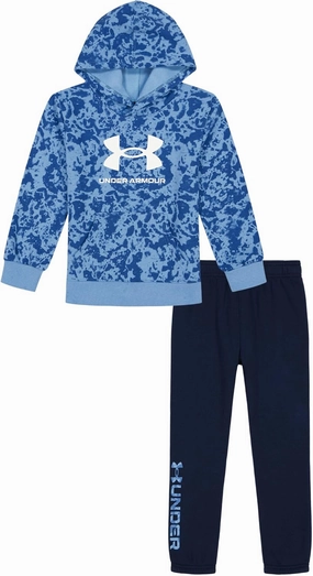Under Armour boys Long Sleeve Logo Hoodie & Joggers Set, Ua Rival Hoodie Set