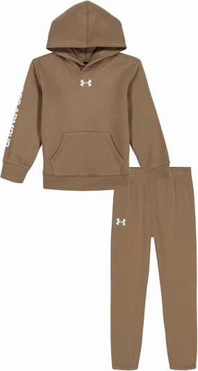 Under Armour boys Long Sleeve Logo Hoodie & Joggers Set