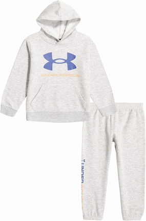 Under Armour mens Long Sleeve Logo Hoodie & Joggers Set
