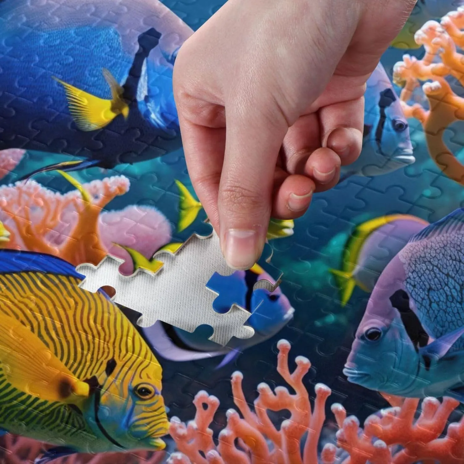 Underwater Fish Jigsaw Puzzles for Kids Adults 1000 Pieces, Fun Educational Games Toy Birthday Gift Art Home Decor Finish Size 29.5 x 20 Inches