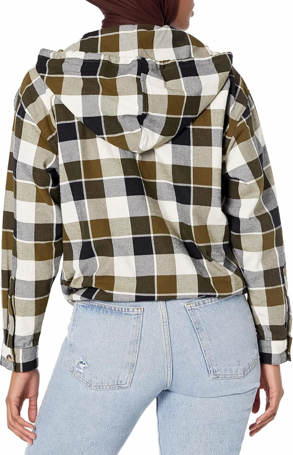 UNIONBAY Women's Plaid Pullover Hoodie Shirt