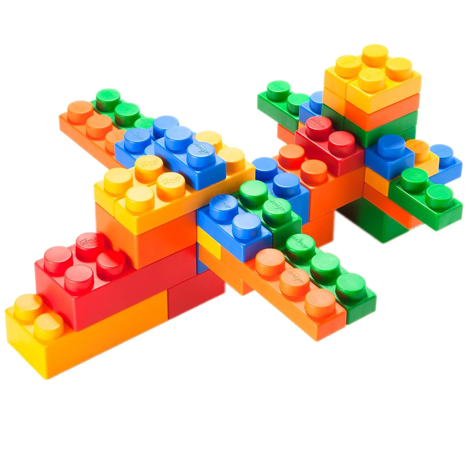 UNiPLAY Mix Soft Building Blocks - 24-Piece Set for Infant Early Learning, Cognitive Development, and Toddler Creative Play - Ages 3 Months 