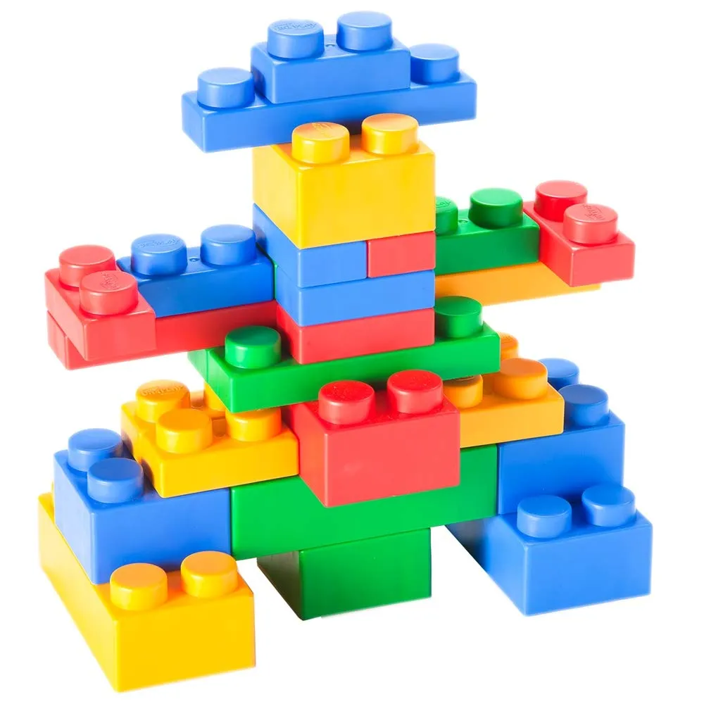 UNiPLAY Mix Soft Building Blocks - 24-Piece Set for Infant Early Learning, Cognitive Development, and Toddler Creative Play - Ages 3 Months 