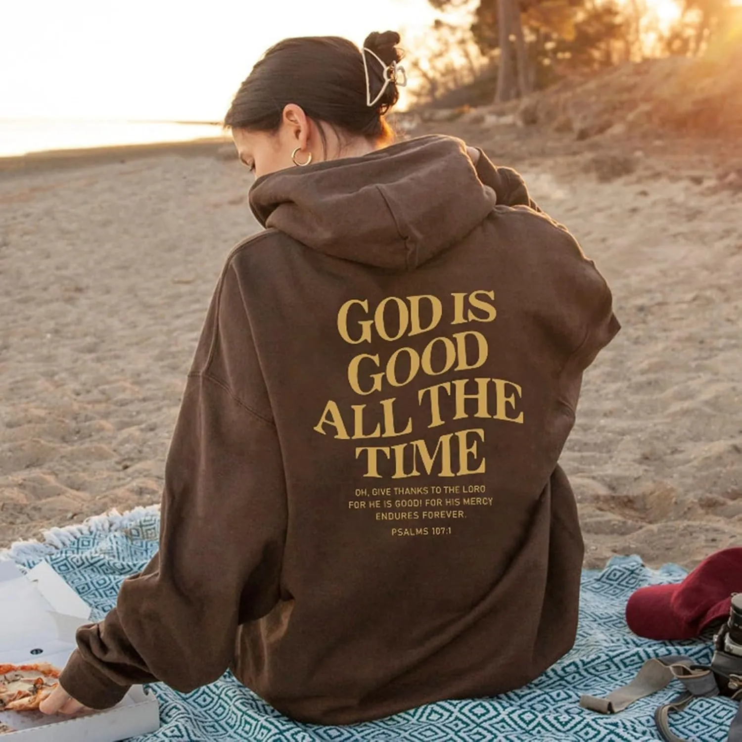 Unisex Christian Hoodies Trust In The Lord Jesus Hoodie Cross Sweatshirt Letter Graphic Christian Faith Hoodies Funny