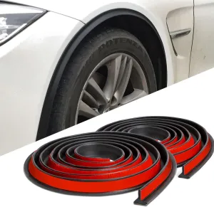 Universal Fender Flares,9.85FT*2PCS,Car Wheel Arch Trim,Universal Car Wheel Fender Extension Moulding Flares Auto Tyre Eyebrow Trim Strip Stick Out Edge,Rubber Wheel Eyebrow Protector