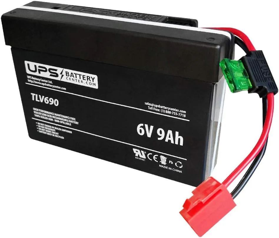 UPSBatteryCenter® 6V Battery Replacement for Kid Trax 6-Volt Classic Ford Bronco KT1505WM Ride-On Toy