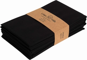Urban Villa Black Kitchen Towels Set of 6 Premium Quality 100% Cotton Solid Kitchen Towels Ultra Soft Size 20X30 Inches Black Color Kitchen Towel Highly Absorbent Kitchen Towels