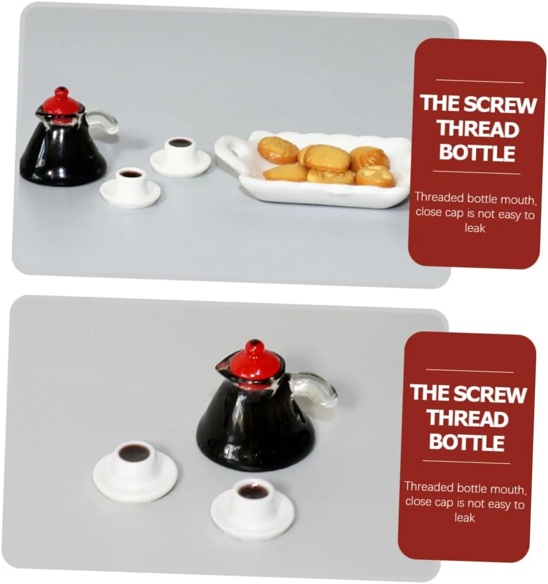 VANZACK 2 Sets Miniature Kitchen Set Functional Tiny Home Mini Coffee Cup Model