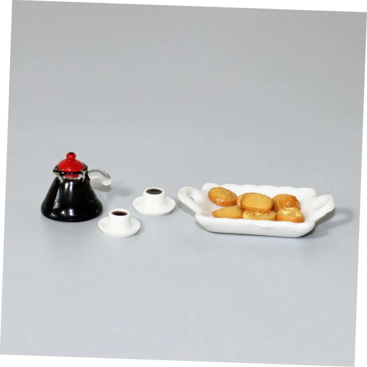 VANZACK 2 Sets Miniature Kitchen Set Functional Tiny Home Mini Coffee Cup Model