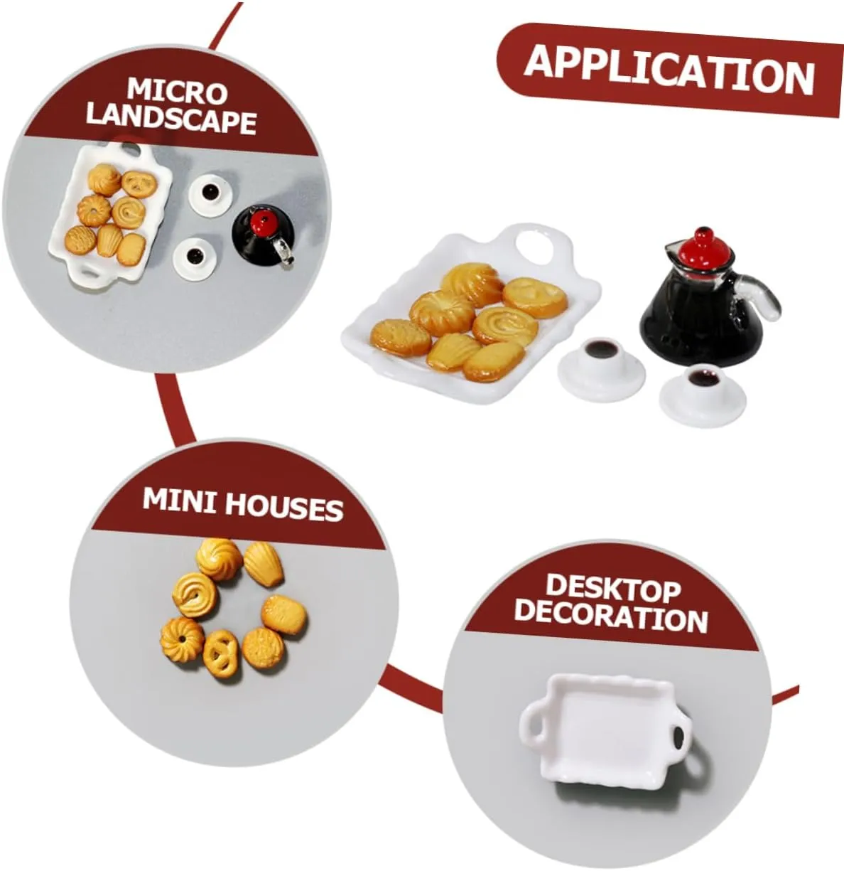 VANZACK 2 Sets Miniature Kitchen Set Functional Tiny Home Mini Coffee Cup Model