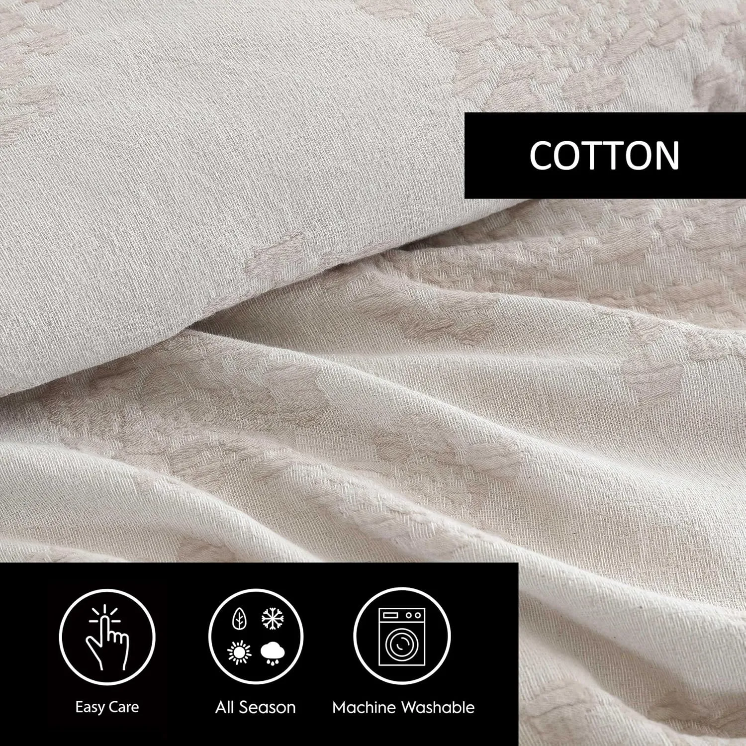 Vera Wang - Comforter Set, Luxurious Bedding Set with Matching Shams, Floral Design, Chic Room Essentials (Roses Beige, King)