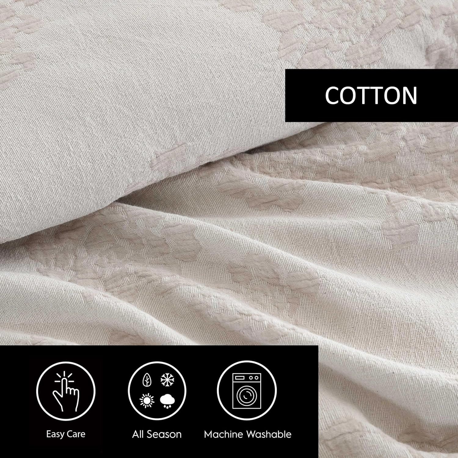 Vera Wang - Comforter Set, Luxurious Bedding Set with Matching Shams, Floral Design, Chic Room Essentials (Roses Beige, Queen)