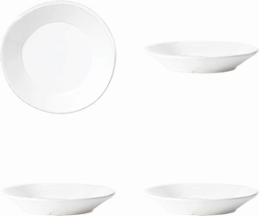 Vietri Italian Lastra Collection Dinnerware Sets (White, Pasta Bowls, Set of 4)