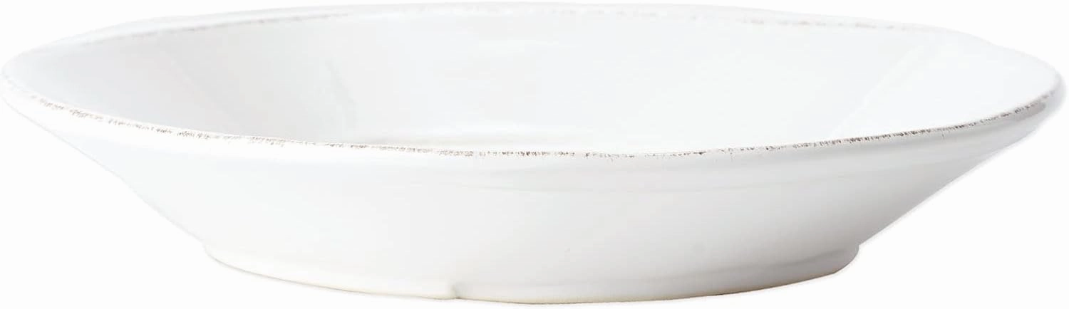 Vietri Italian Lastra Collection Dinnerware Sets (White, Pasta Bowls, Set of 4)