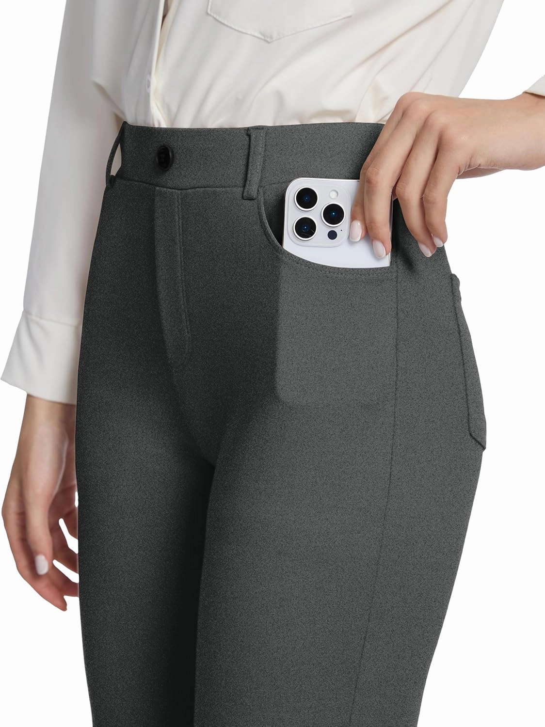 VIMPEP 2024 Fall Women’s Classic Yoga Dress Pants High Rise Straight Soft Feeling Pull On Work Yoga Pants for Casual 2202