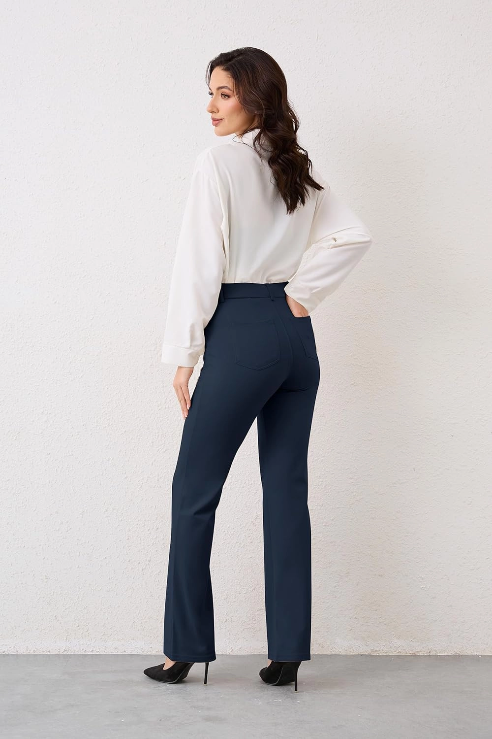 VIMPEP 2024 Fall Women’s Classic Yoga Dress Pants High Rise Straight Soft Feeling Pull On Work Yoga Pants for Casual 2202