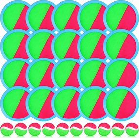 Vinsot Kids Toys Toss and Catch Ball Games 20 Paddles 10 Ball Catch Paddle for Outside Kids Outdoor Games Beach Toys Backyards Yard Lawn Playground Games Family Adults