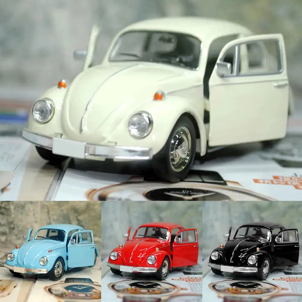 Vintage Beetle Diecast Pull Back Car