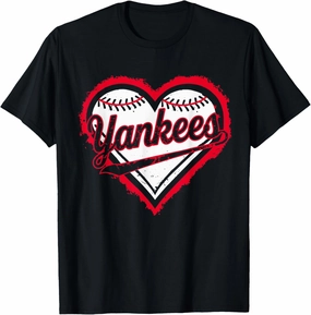 Vintage Retro Yankees Name Hearts Style Classic T-Shirt